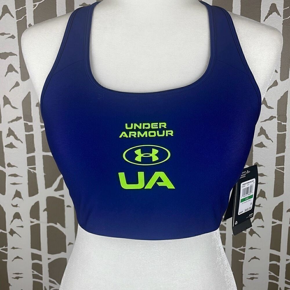 Under Armour Crossback Graphic Compression Sports Bra NEW L